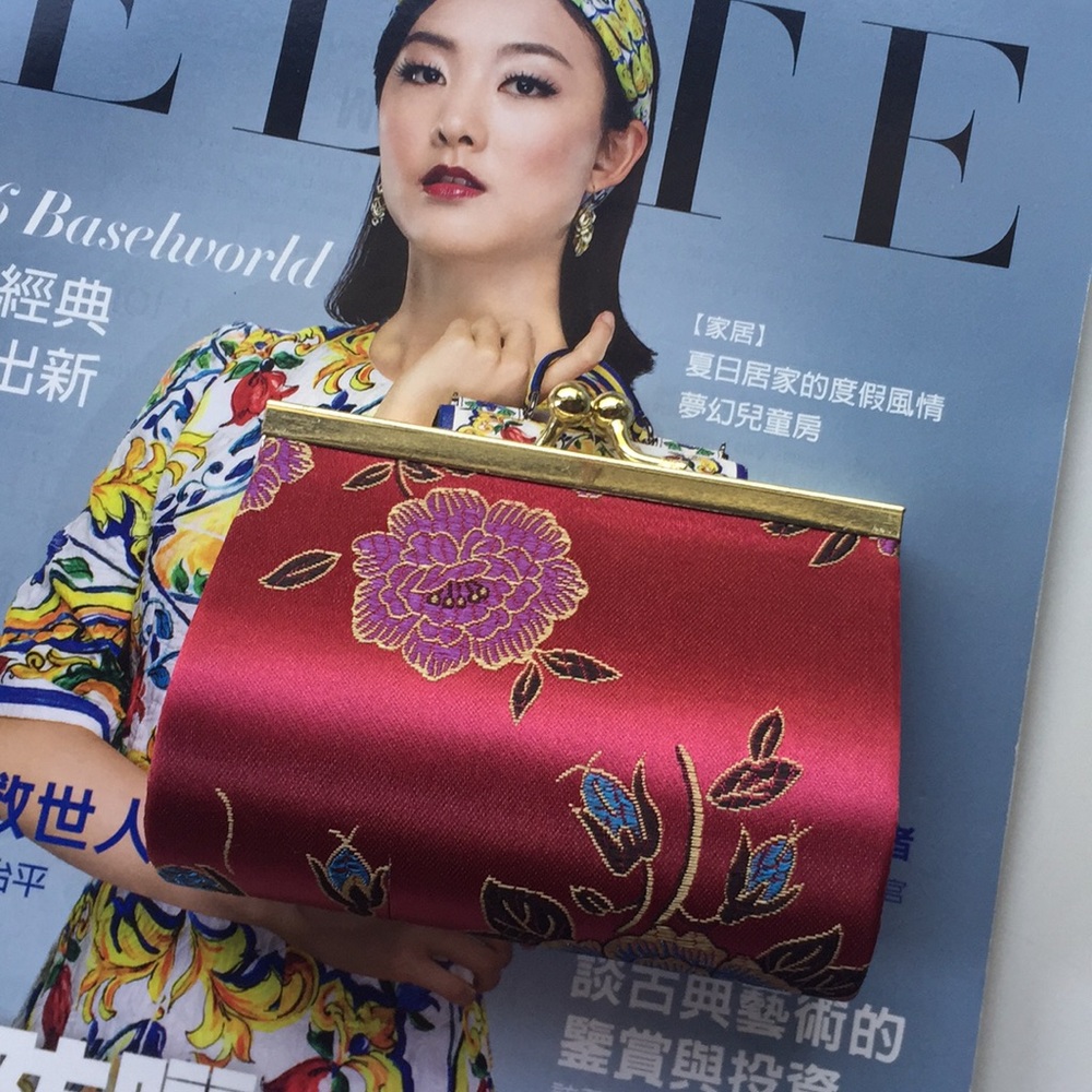 Asian style small silk wallet